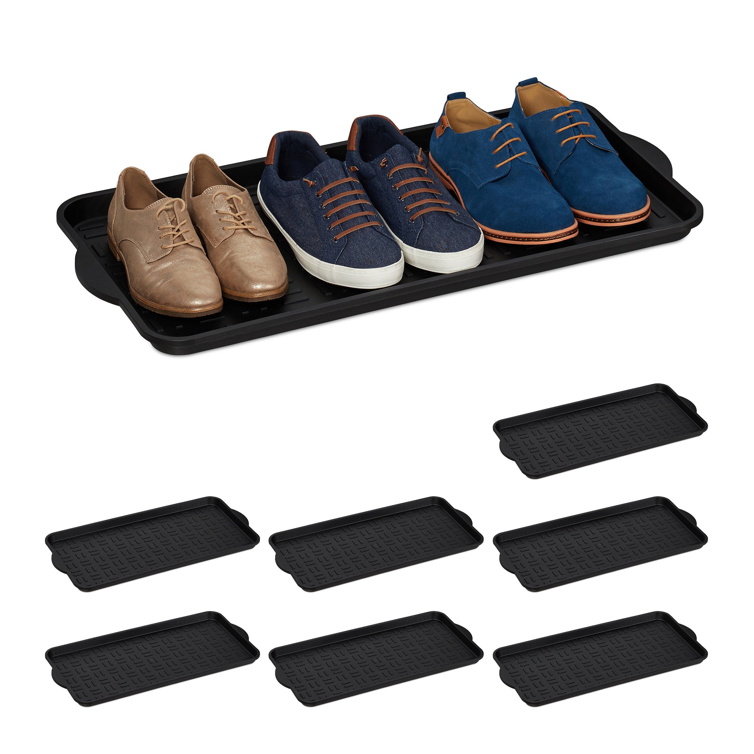 8 x Schuhabtropfschale mit Profil Schuhschale Schuhunterlage