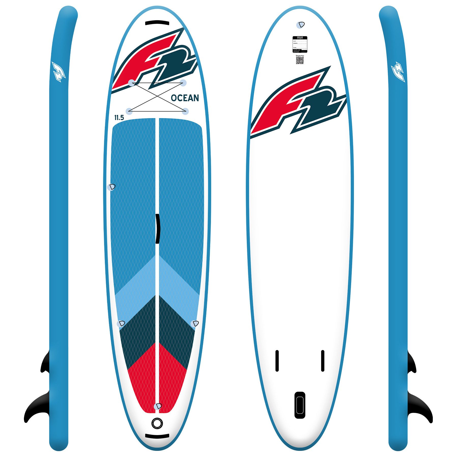 F2 SUP-Board F2 Stand up Paddle Board OCEAN LTD SUP Board Only 11,5 Rot, Stand up paddle board