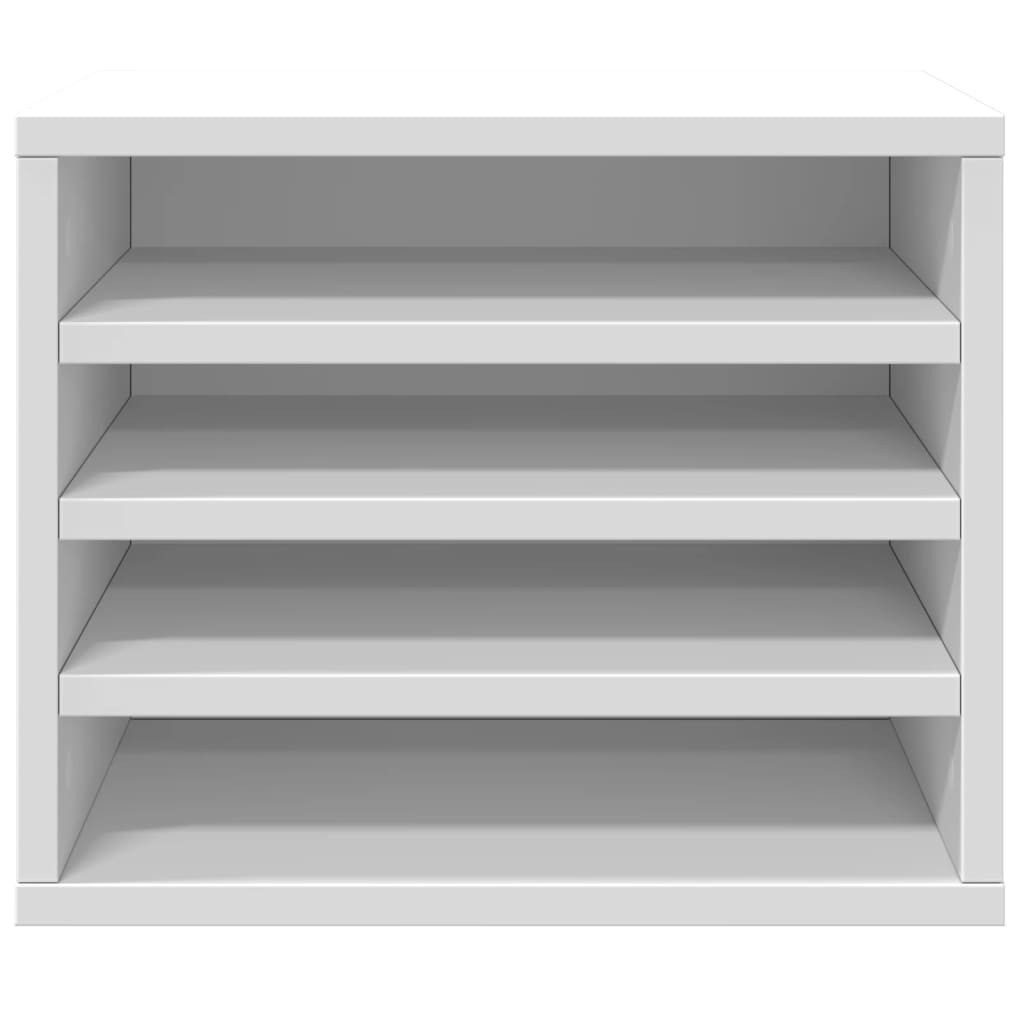 vidaXL Organizer Schreibtisch-Organizer Weiß 36x26x29,5 cm Holzwerkstoff – Bild 4 von 5