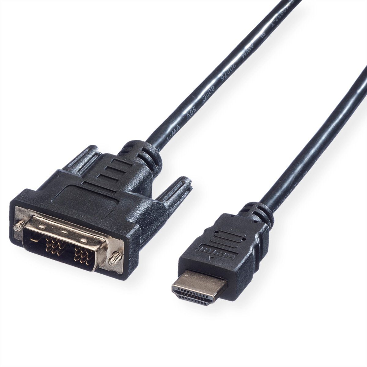 VALUE Kabel DVI (18+1) ST - HDMI ST Audio- & Video-Kabel, DVI-D 18+1, Single-Link Männlich (Stecker), HDMI Typ A Männlich (Stecker) (100.0 cm)
