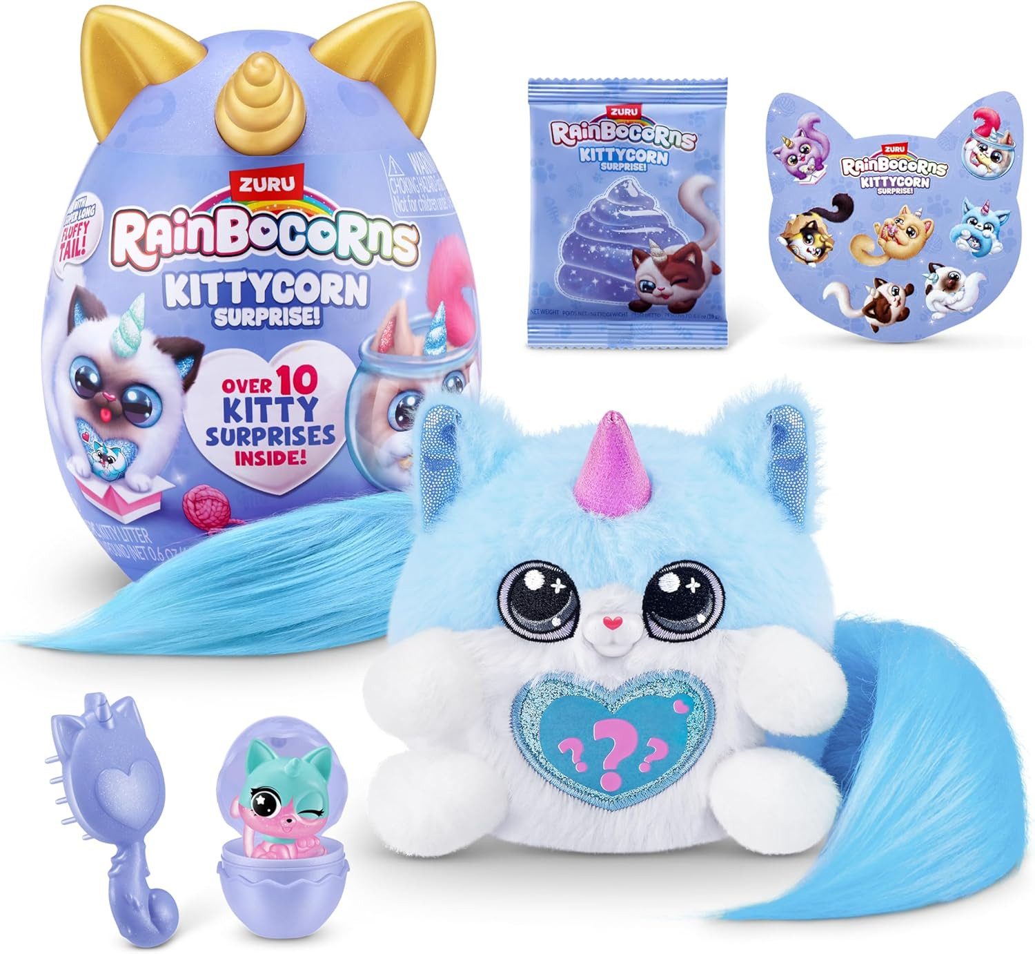 ZURU Plüschfigur ZURU 92104B - Rainbocorns Kittycorn Surprise Serie 9 - Maine Coon Cleo