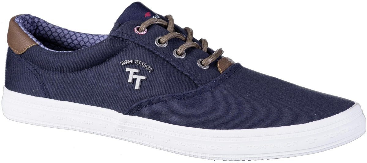 TOM TAILOR TOM TAILOR Herren Textil Sneakers navy, weiche Laufsohle mit TOM  TAILOR Logo Slip-On Sneaker