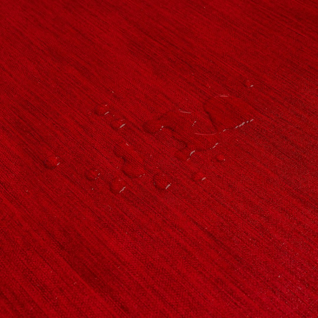 laro Tischdecke Wachstuch-Tischdecken Rot Leinenoptik Rund 140cm – Bild 5 von 5