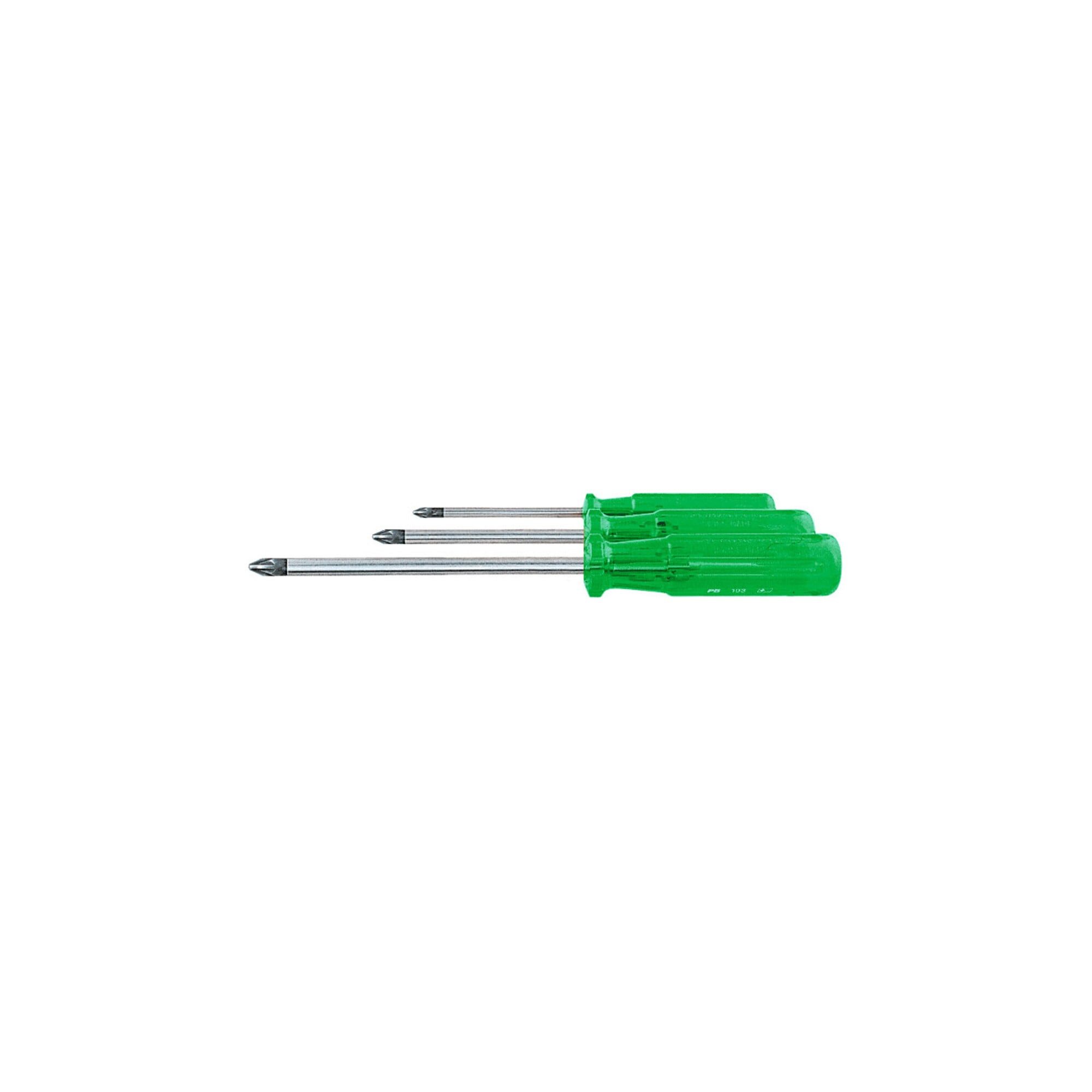 PB Swisstools Schraubendreher PB Swiss Tools Pozidriv-Schraubendreher-Satz, mit Kunststoffheft, 4-te