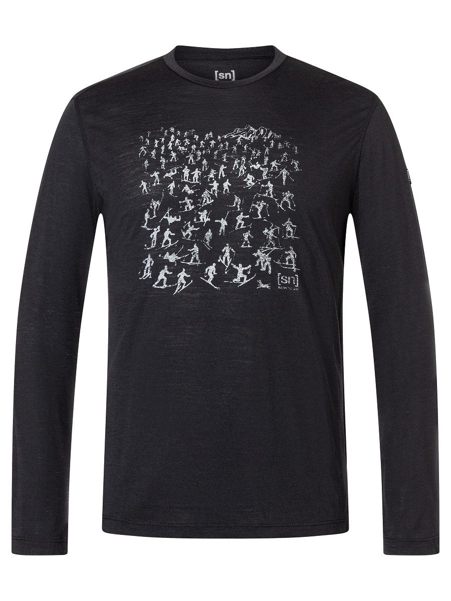 Langarmshirt für Herren, Merino M FREE SKI TICKETS LS