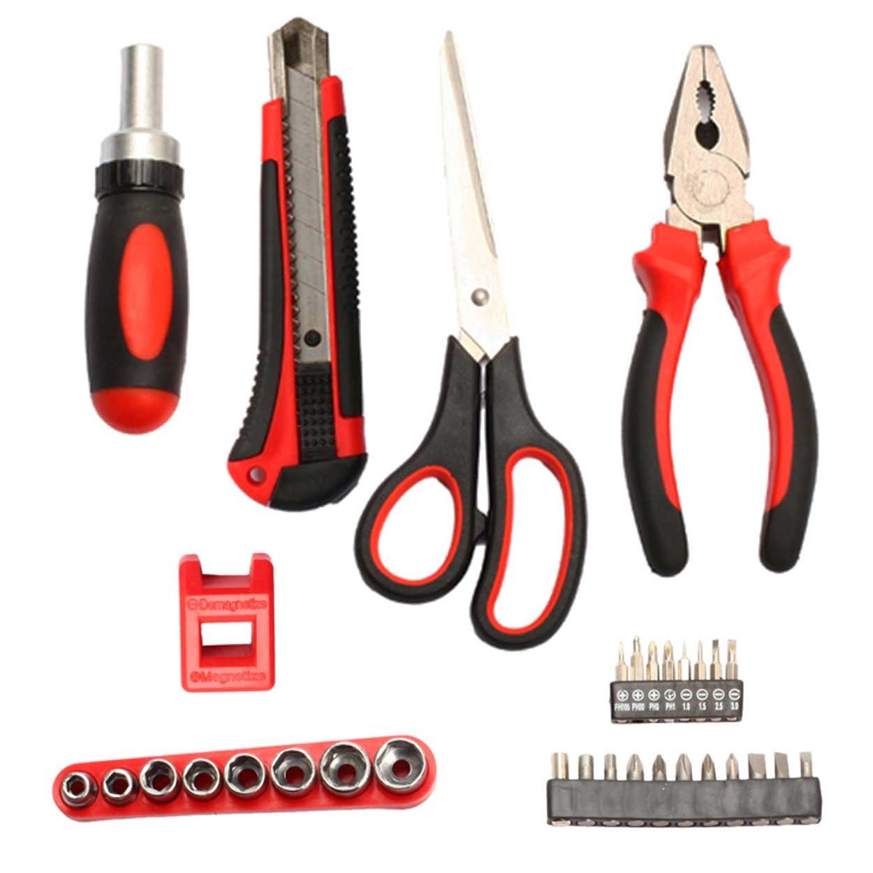 32-teilig Handwerkzeug Box Werkzeugsatz Werkzeugkoffer security Set TS-32 SCHMIDT tools Werkzeugset