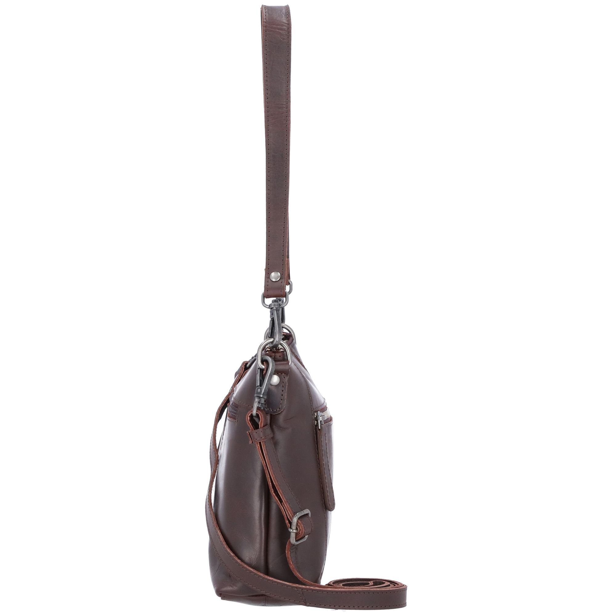 Leder Up, Pull Chesterfield Wax Schultertasche The brown Brand