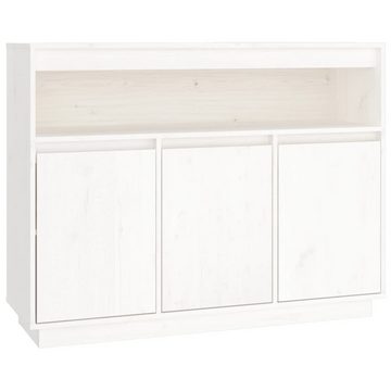vidaXL Anrichte Sideboard Weiß 104,5x34x80 cm Massivholz Kiefer Kommode Wohnzimmer