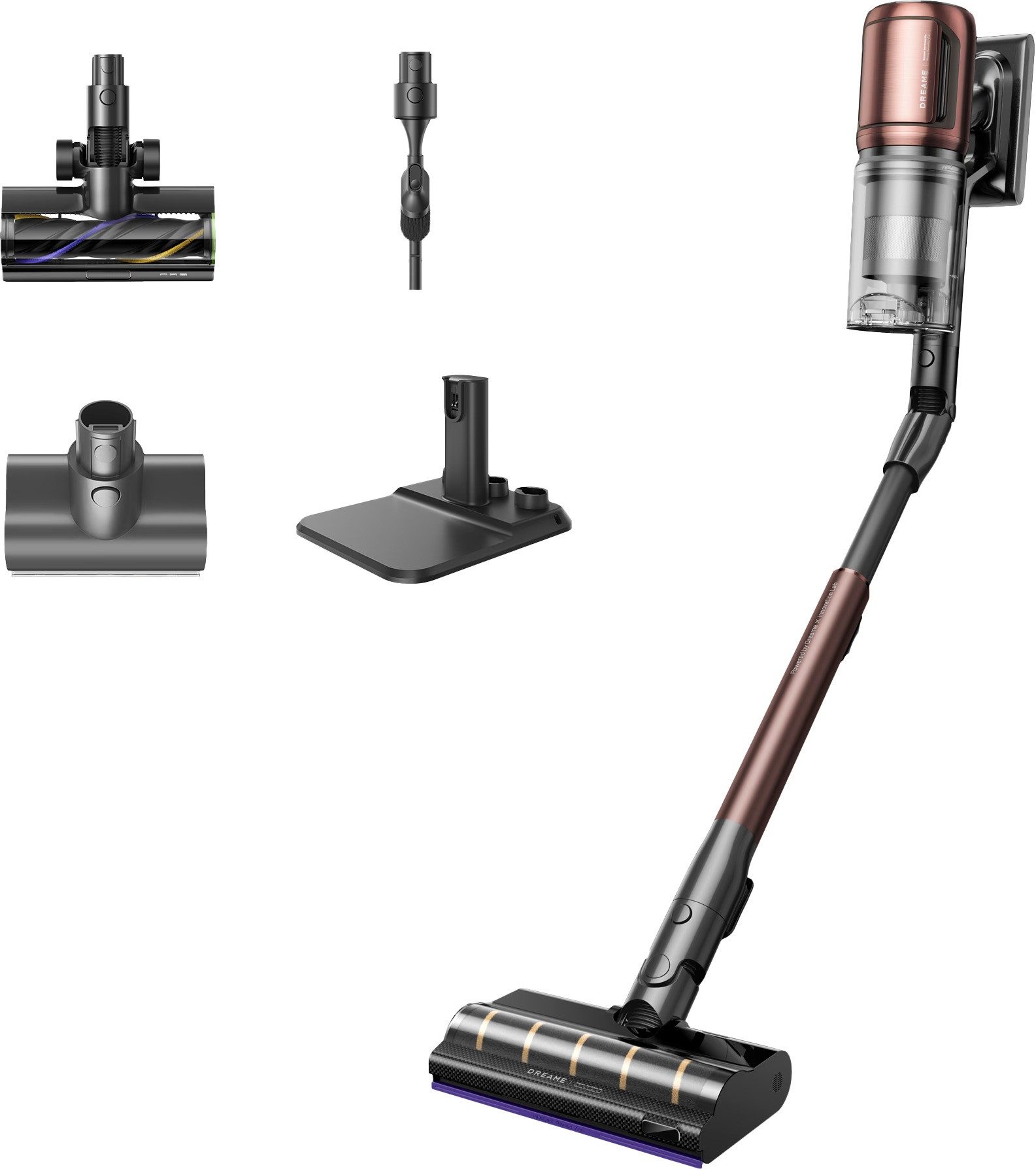 Dreame Akku-Stielstaubsauger V30 Kabelloser Staubsauger mit LED, beutellos, ideal für Tierhaare