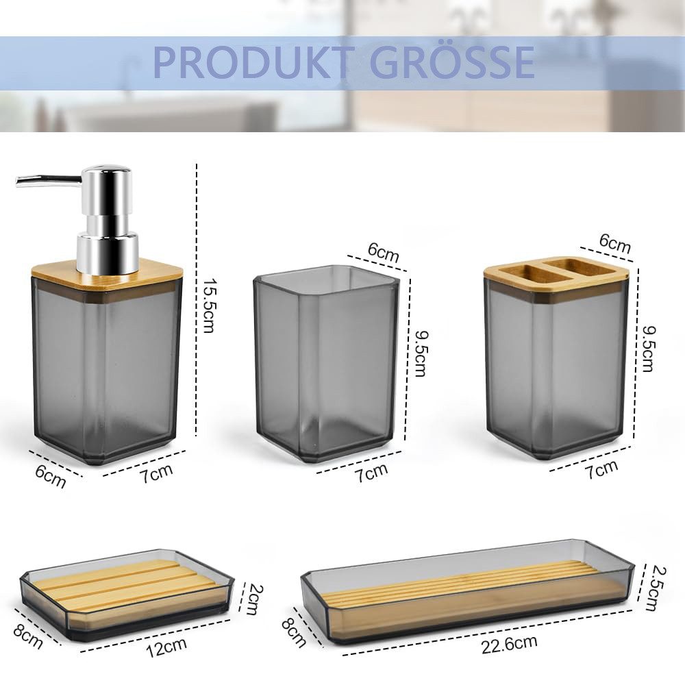 Coonoor Badaccessoire-Set Badezimmer Set 5 Teile, günstig online kaufen