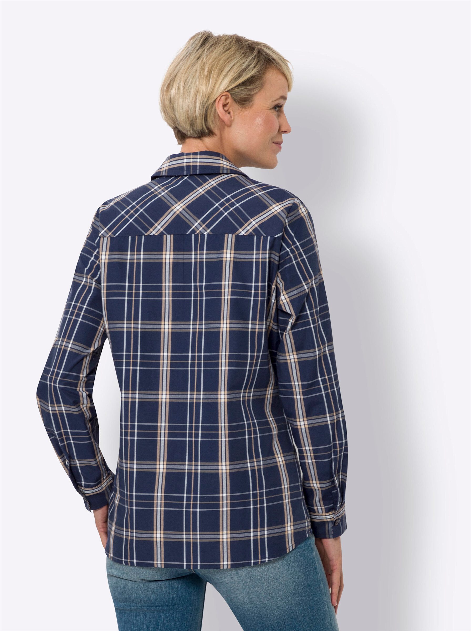 Sieh an! Klassische Bluse Longbluse günstig online kaufen