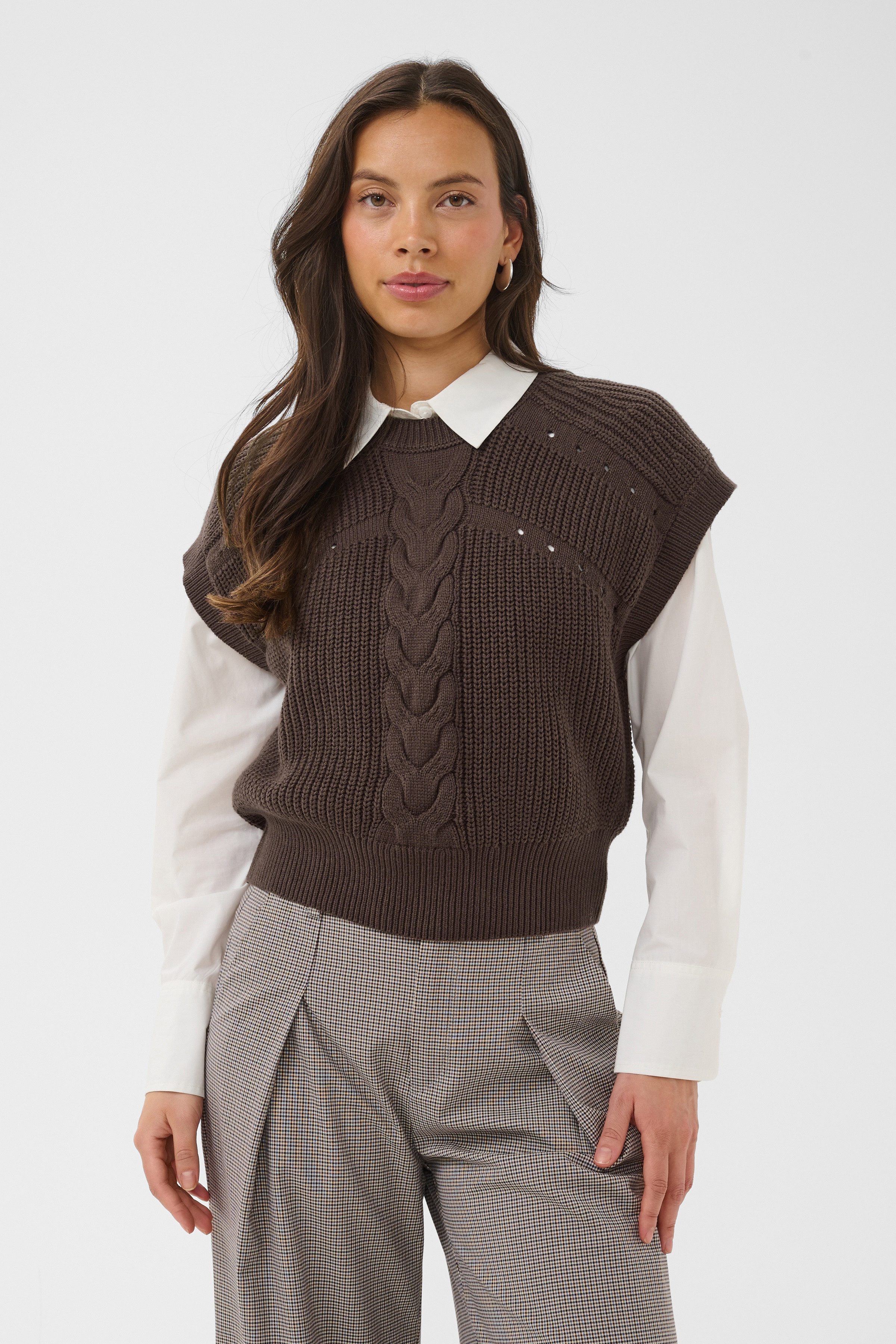 Saint Tropez Pullunder TruneSZ Vest Baumwollmischung, Loose fit