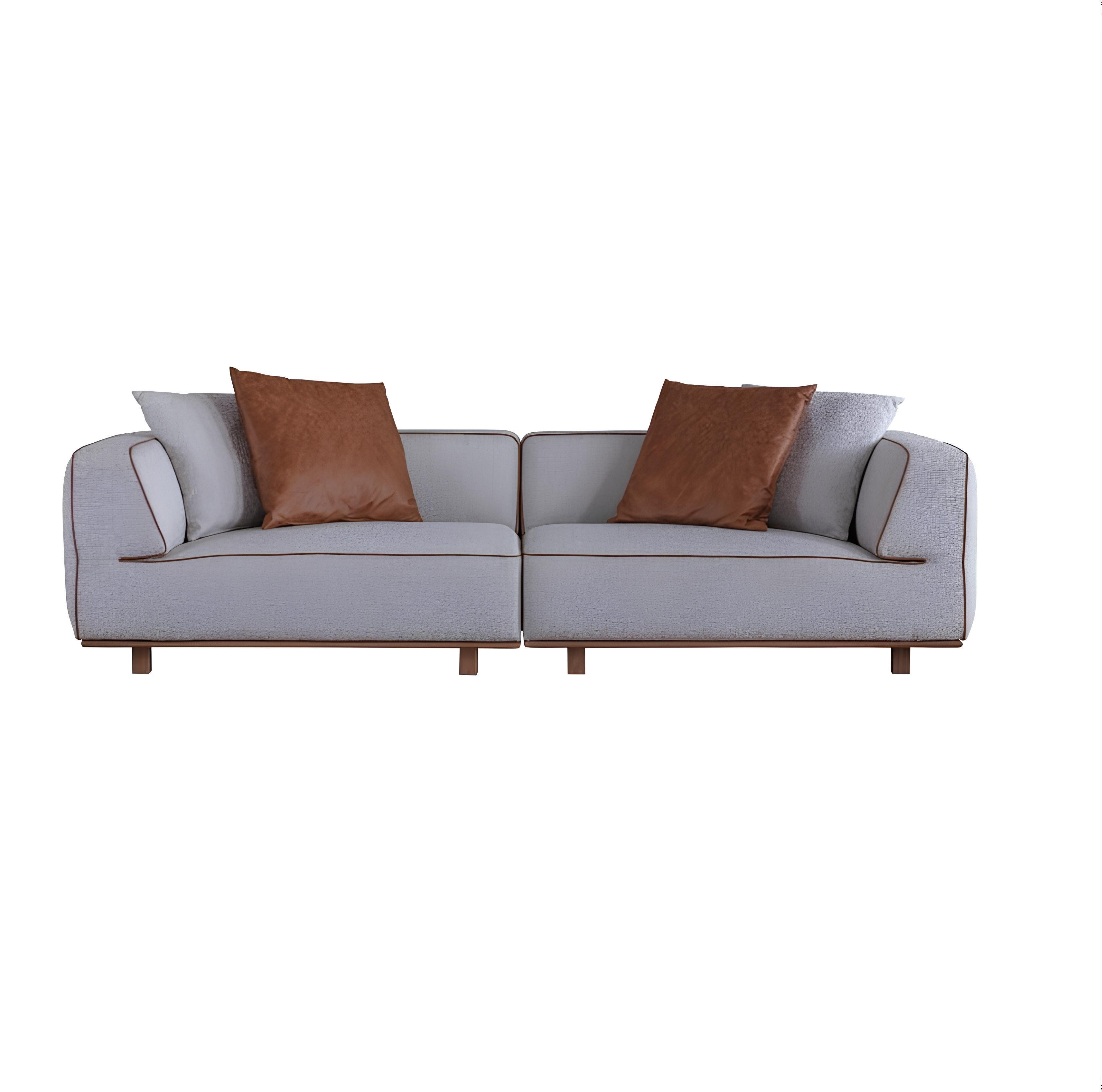 Xlmoebel 4-Sitzer Grau 4-Sitzer-Sofa in Textil, Design mit Relaxfunktion, 1 Teile, Hergestellt in Europa