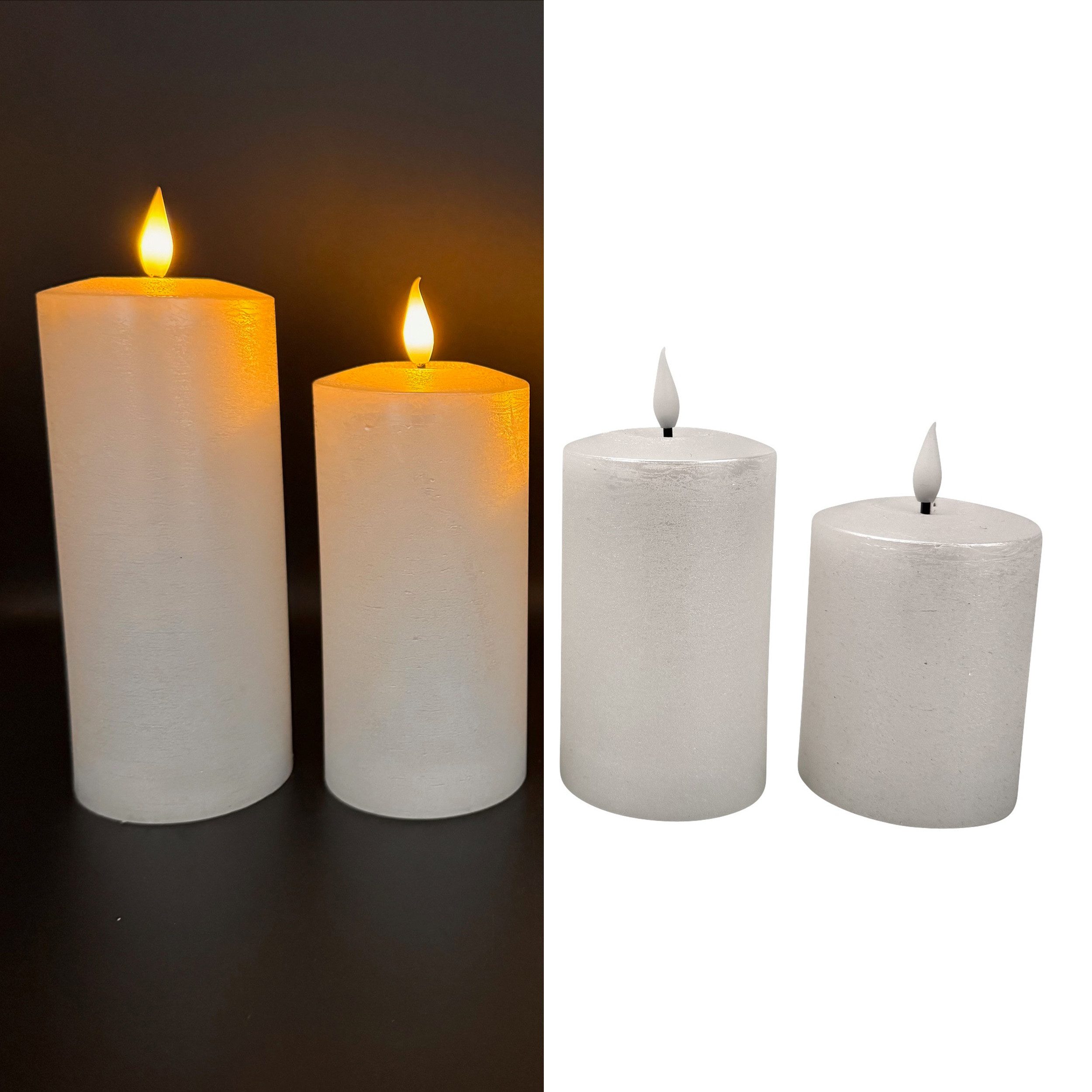 Online-Fuchs LED-Kerze - 4er Set metallic günstig online kaufen