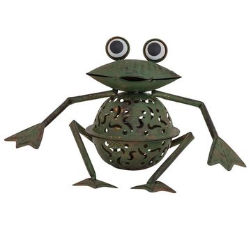 Aubaho Windlicht Windlicht Frosch 23cm Teelichthalter Garten garden tealight holder fro