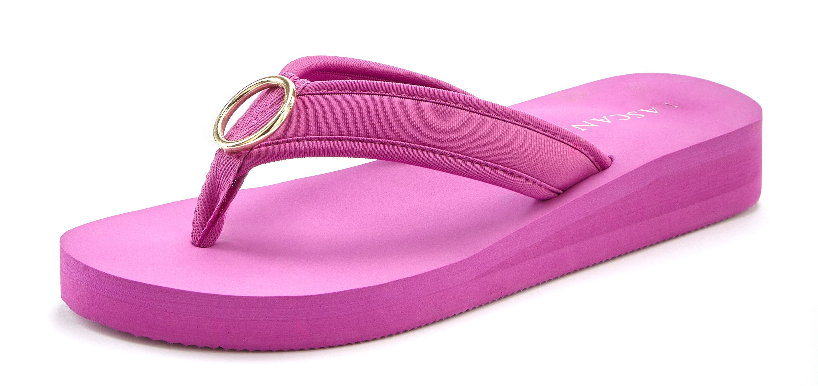 LASCANA Sandale, Pantolette, Badezehentrenner Zehentrenner, Badeschuh mit R günstig online kaufen