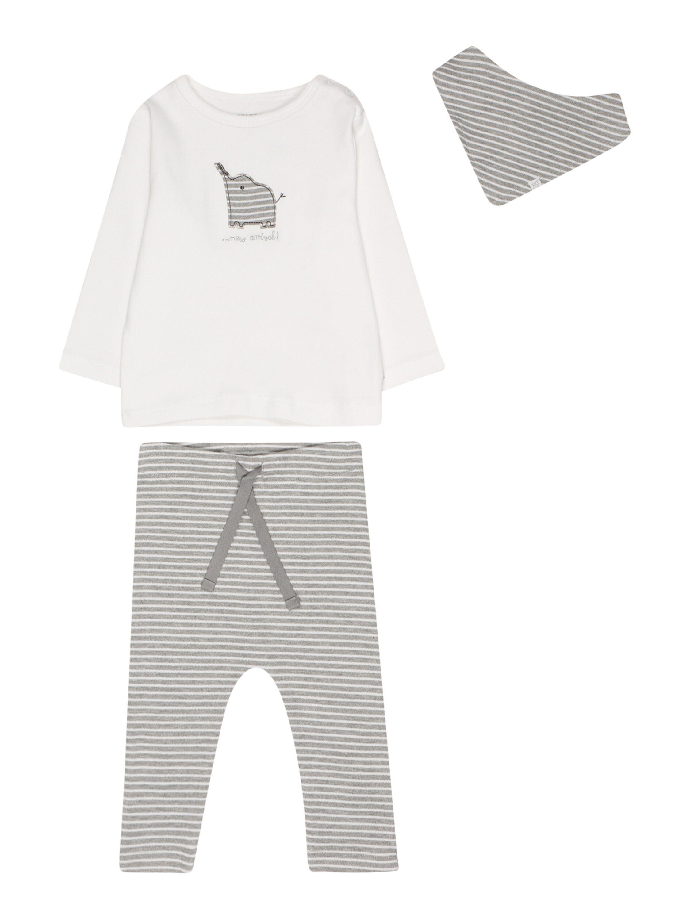 STACCATO Neugeborenen-Geschenkset Geschenkset 3tlg. Grey Bio-Baumwolle - White aus