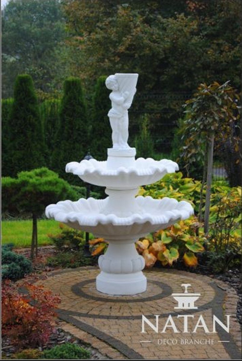 JVmoebel Skulptur Zierbrunnen Springbrunnen Brunnen Garten Fontaine Teich CARELLO