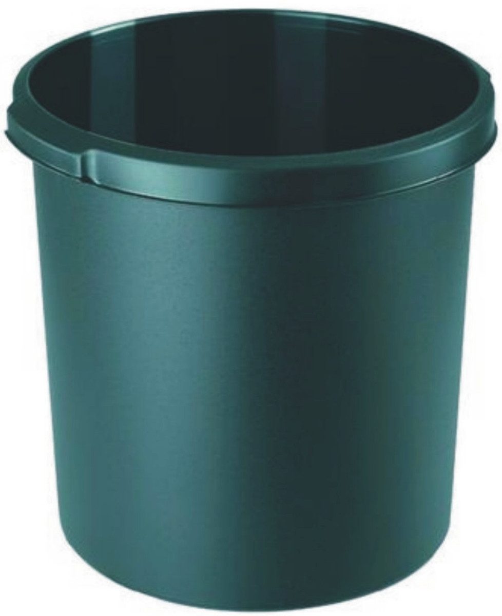 Papierkorb Papierkorb Standard mit Griffmulden 30 Liter schwarz
