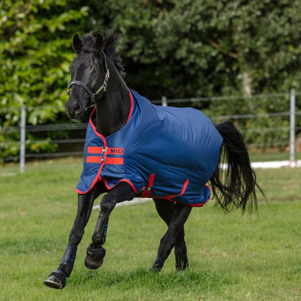 Horseware Pferde-Regendecke Horseware Mio Turnout Lite 0g - Dark Blue & Red