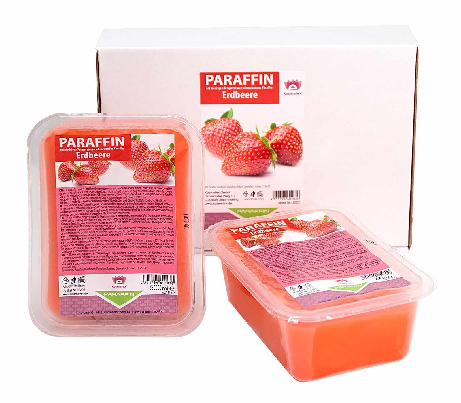 Paraffinwachs Paraffin für Paraffinwachs Kosmetex Kosmetex Erdbeere, Paraffinbad