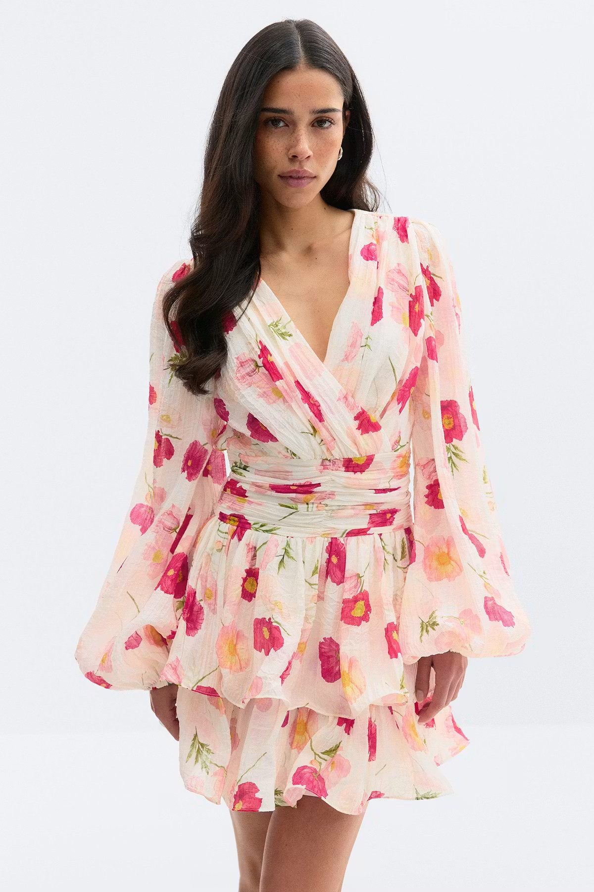 Gina Tricot Sommerkleid Mini dress - Minikleid - Kleid Damen - geblümtes Kleid
