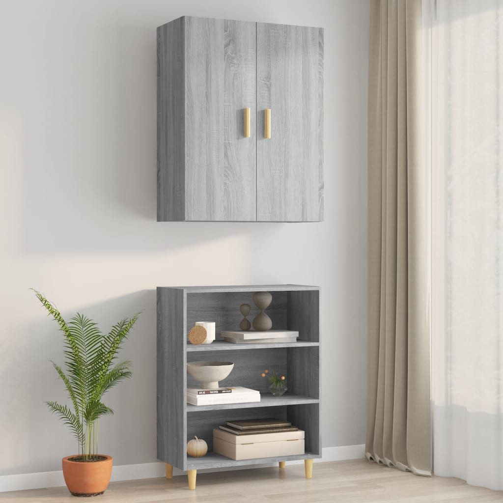 vidaXL Hängeschrank Hängeschrank Grau Sonoma 69,5x34x90 günstig online kaufen