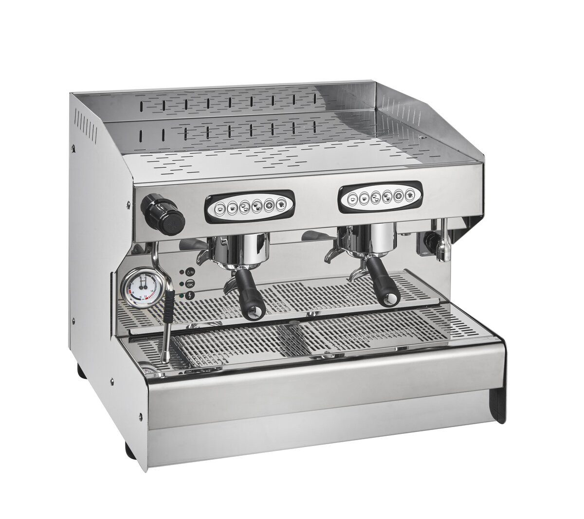 GastroHero Siebträgermaschine Espressomaschine Milano Automatik - 2-Gruppen-Kaffeemaschine - Gastro