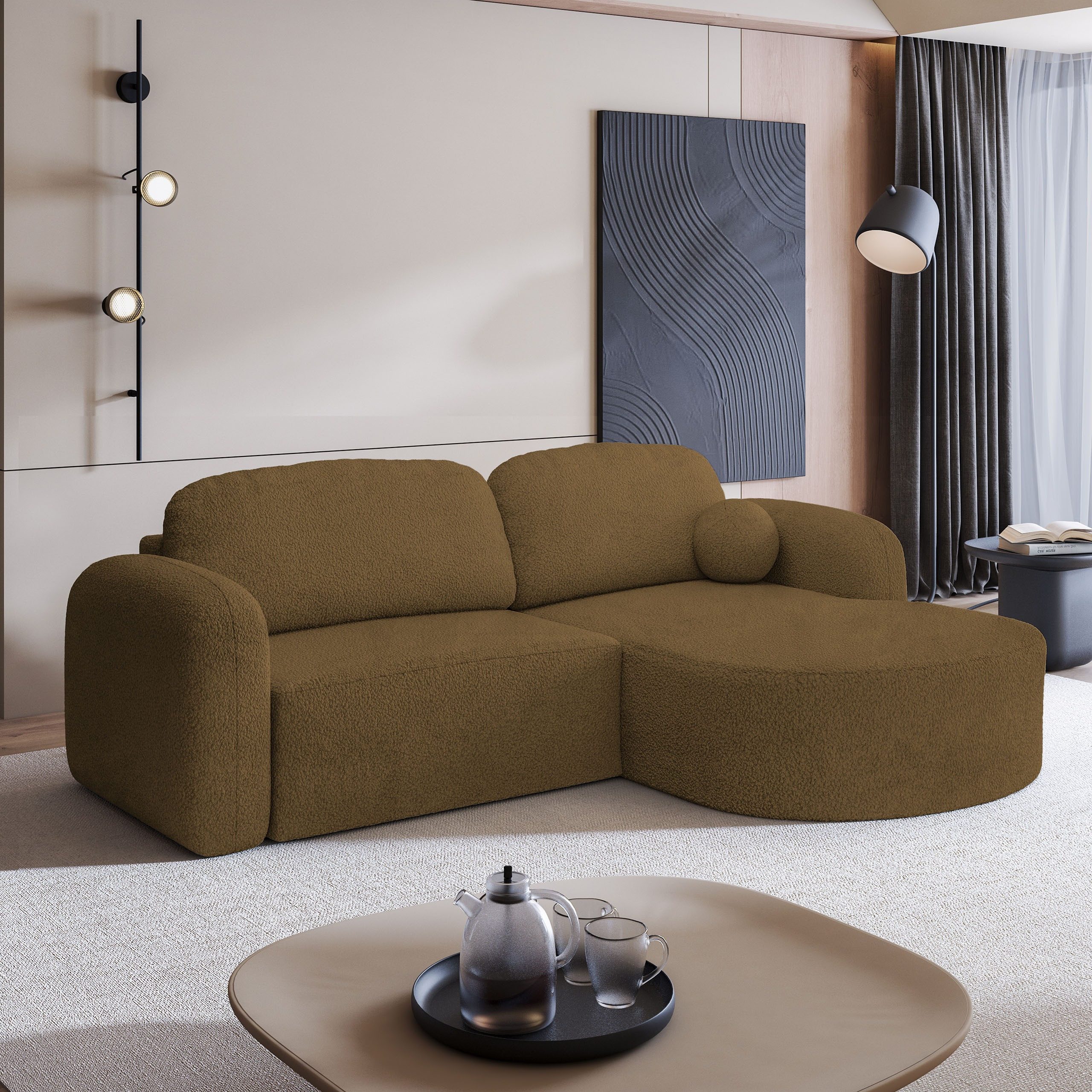 Masseno Ecksofa AMILIA mit Schlaffunktion L-Form, günstig online kaufen