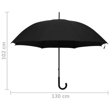 vidaXL Taschenregenschirm Regenschirm Schwarz 130 cm