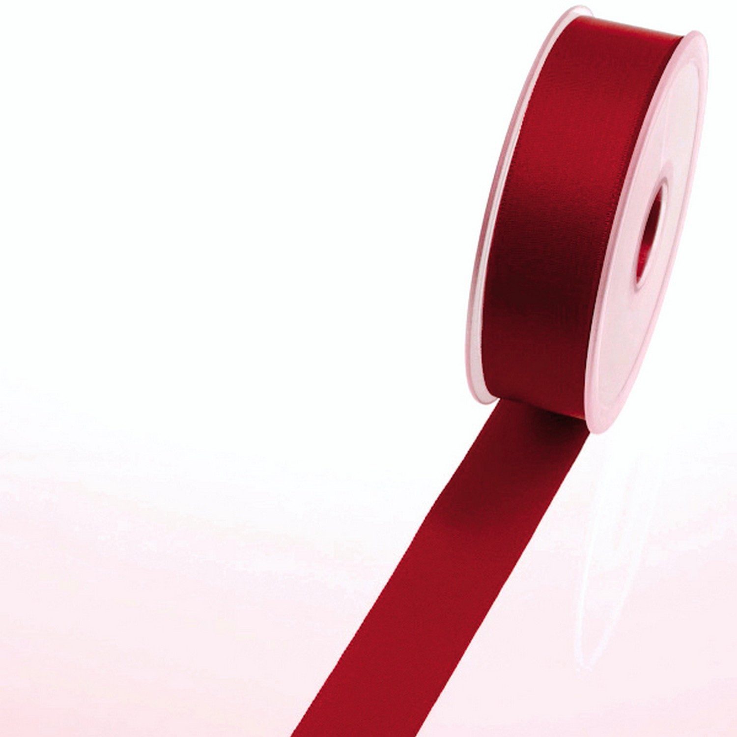 Deko AS Dekoband Satinband bordeaux - 25 mm Breite auf 25 m Rolle - 43125 264-R