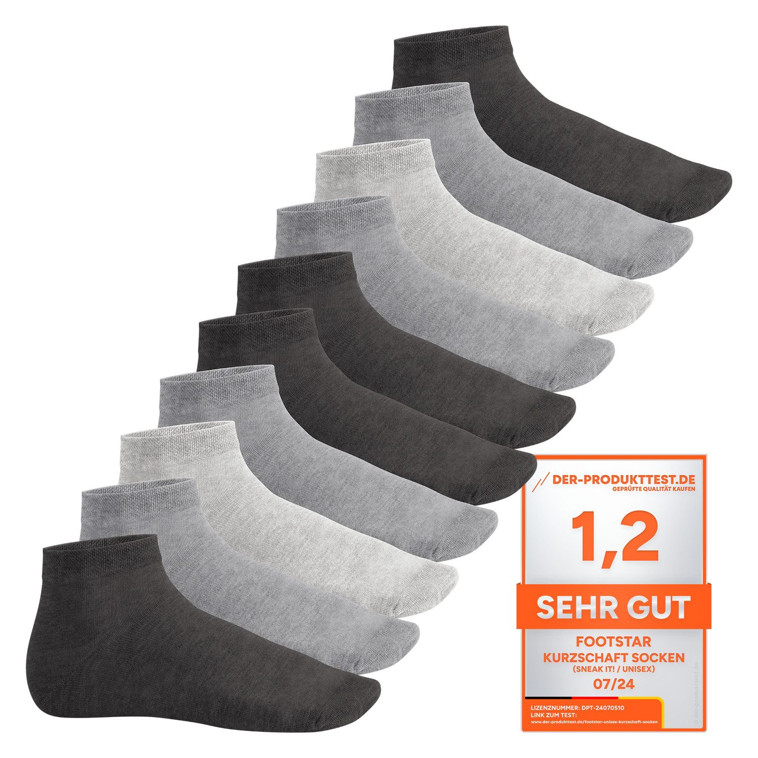 Footstar Kurzsocken EVERYDAY! 10 Paar Quarter Socken Kurzsocken Kurze Baumw günstig online kaufen