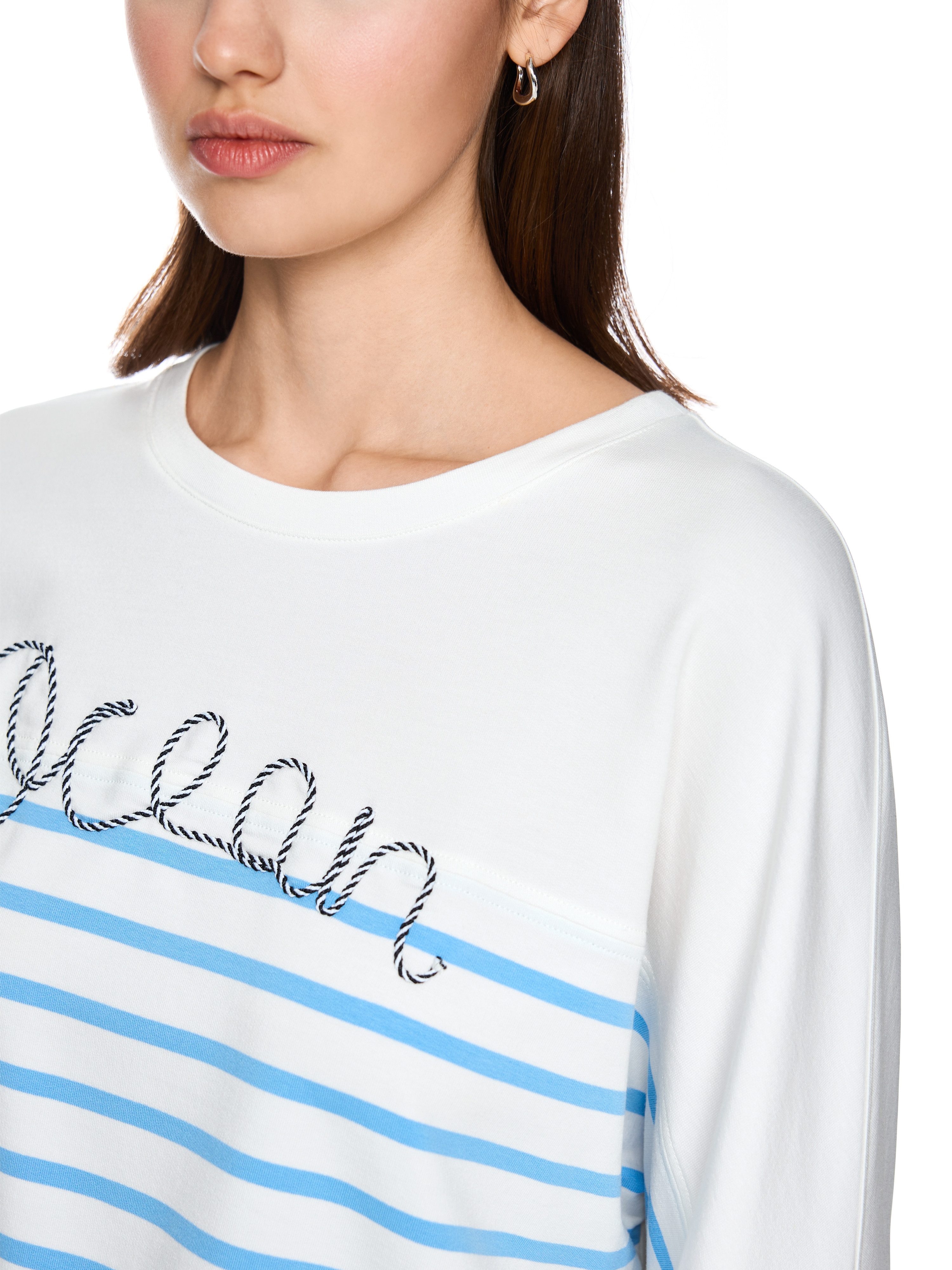 Marc Cain Sweatshirt Salty Breeze Premium Damenmode gestreift, weite Form