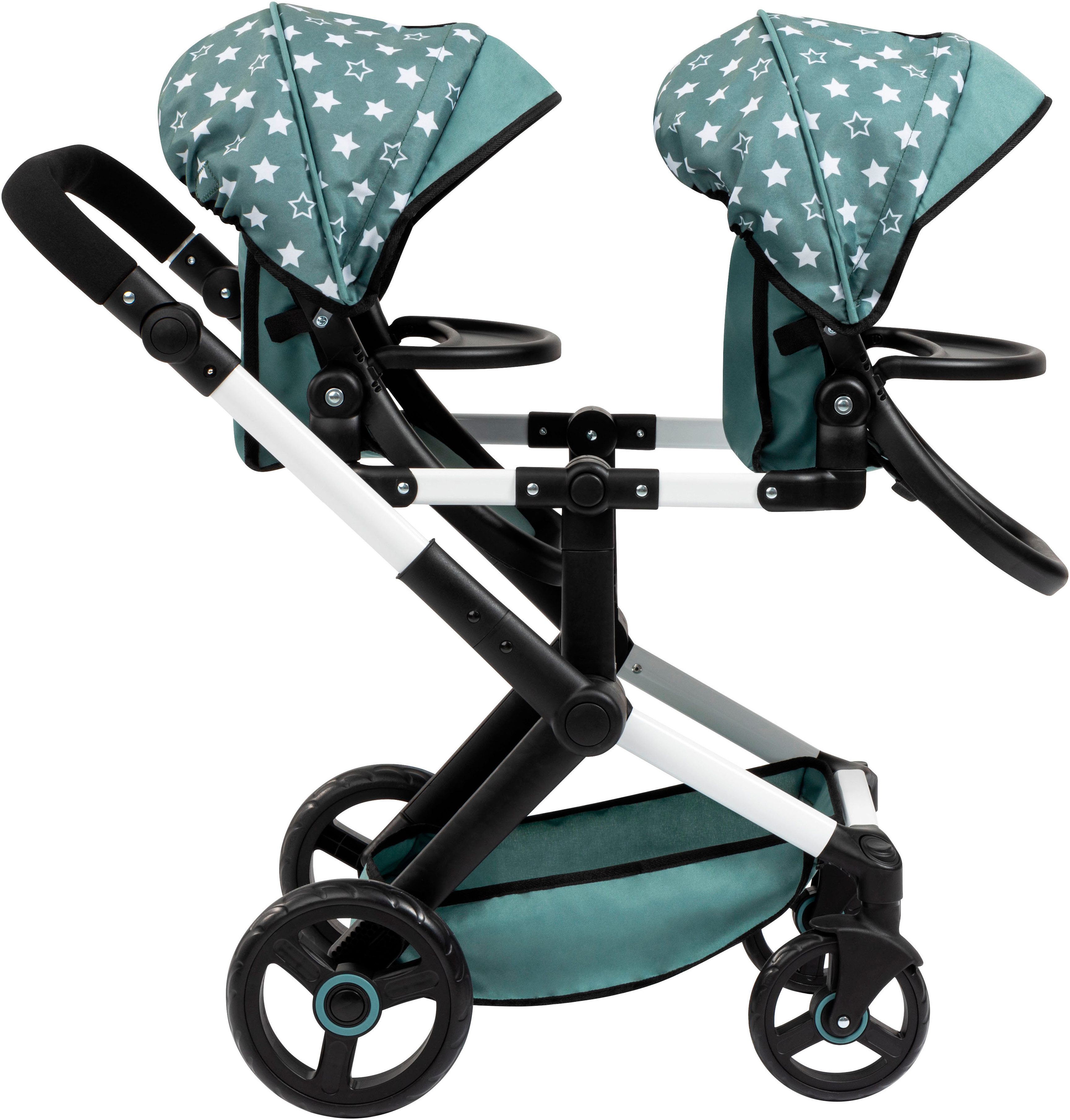 Bayer Puppen-Zwillingsbuggy Xeo Twin grün, mit Wickeltasche günstig online kaufen