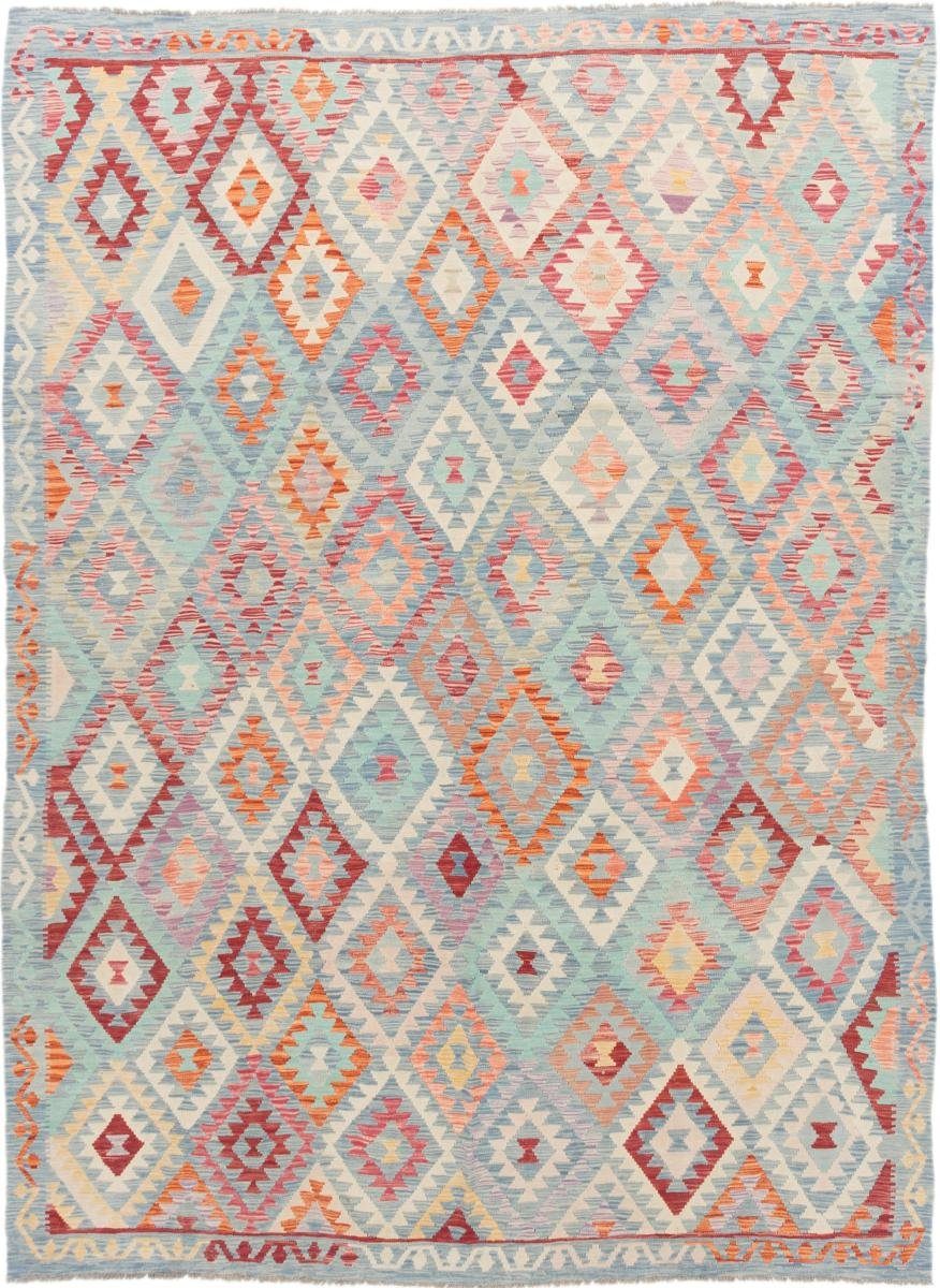 Orientteppich Kelim Afghan 254x344 Handgewebter Orientteppich, Nain Trading, rechteckig, Höhe: 3 mm
