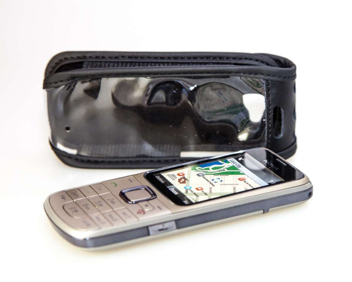 Handytasche Ledertasche für Nokia 2710, mit Gürtelclip schwarz, Echtleder