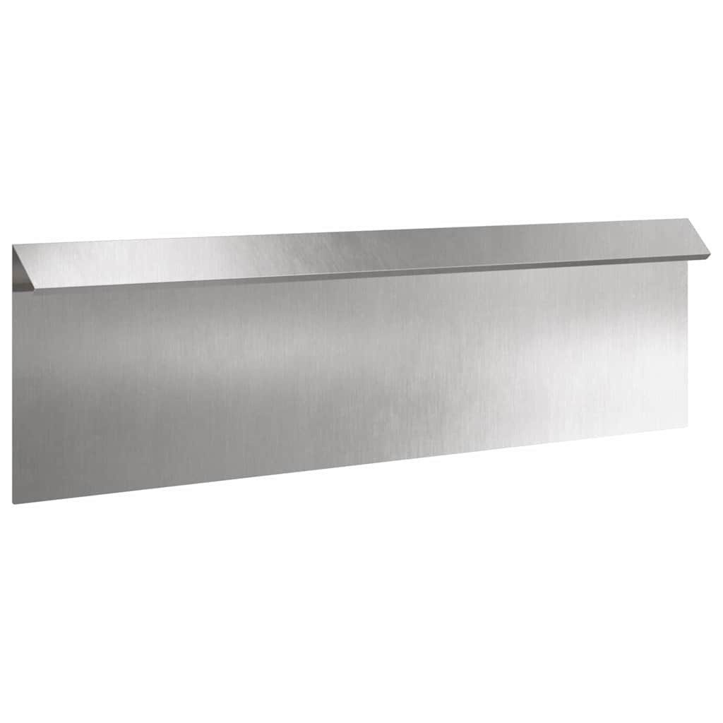 vidaXL Beetumrandung Schneckenzaun 16 stk. 100 x 3,5 x 25 cm Edelstahl Silber