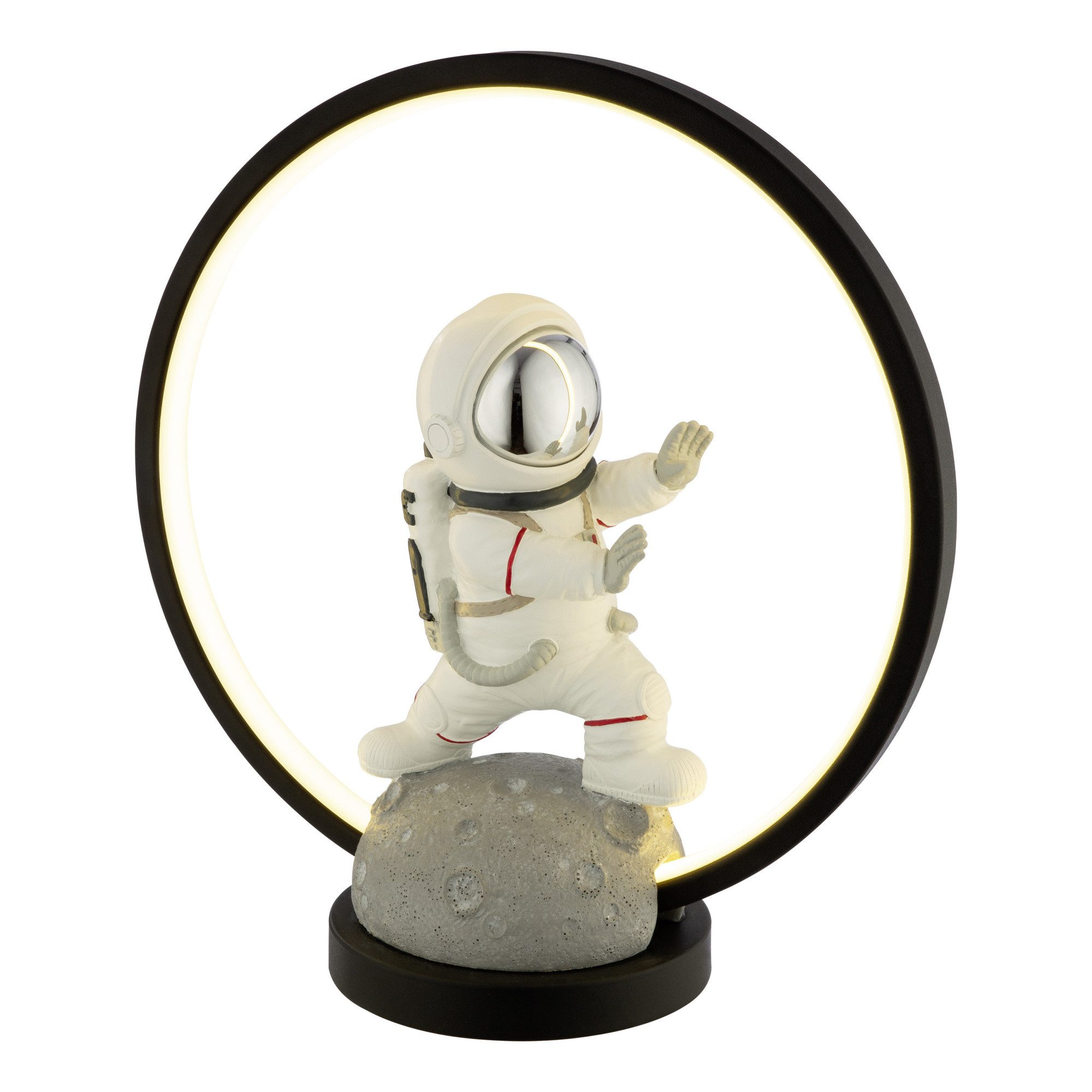 GILDE Tischleuchte Astronaut Karate 60113 – Designlampe mit LED, 33,5 cm, LED fest integriert