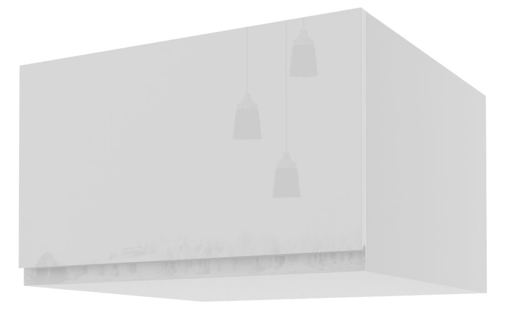 Feldmann-Wohnen Klapphängeschrank Florence (Florence) 60cm Front- und Korpusfarbe wählbar grifflos mit 1 Klapptür RAL 9018 papyrusweiß Hochglanz | Hängeschränke