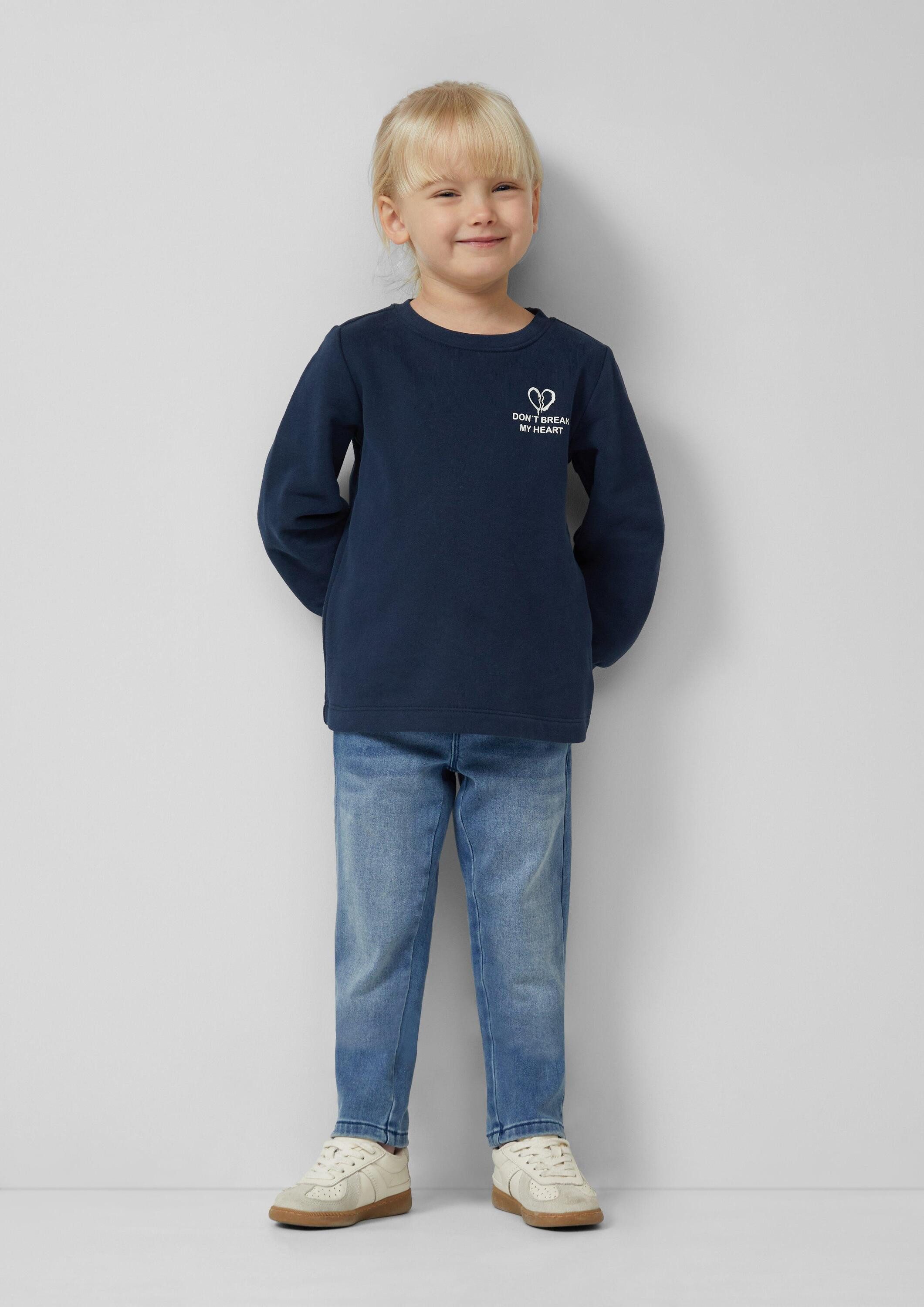 s.Oliver Sweatshirt Sweatshirt Kuscheliges Sweatshirt mit Rückenprint