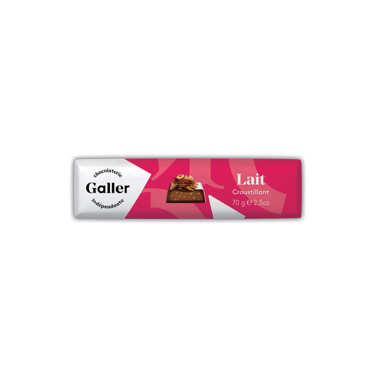 Galler Schokolade Schokoladenriegel Galler Milk Crunchy, 70 g