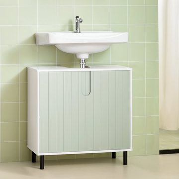 SoBuy Waschbeckenunterschrank BZR139 Badezimmerschrank Waschtisch Unterschrank Badschrank Badmöbel