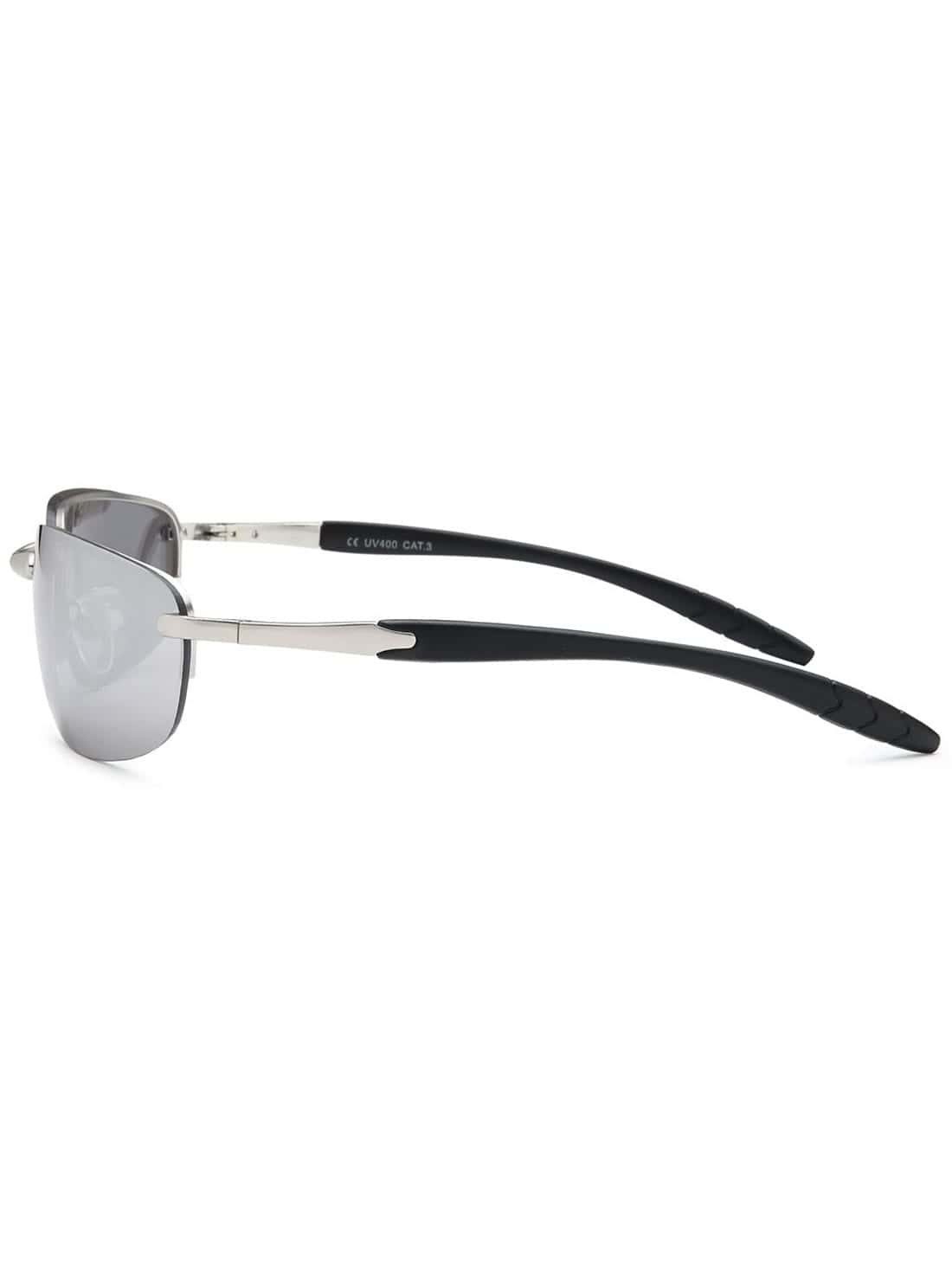 Silber Sonnenbrille Eyewear Metal Linsen mit Herren BEZLIT Sonnenbrille (1-St) schwarzen