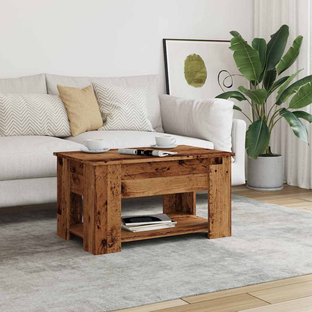 vidaXL Couchtisch 79 x 49 x 41 cm Couchtisch Altholz-Optik 79x49x41 cm Spanplatte
