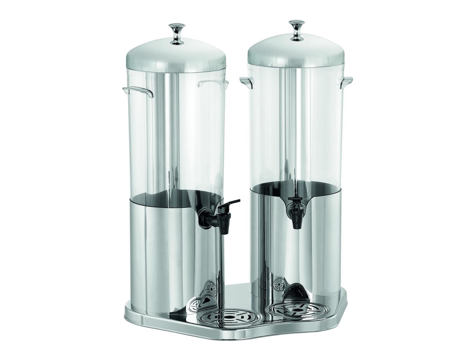 Bartscher Getränkespender Getränke-Dispenser DEW5 Duo, 10 Liter (2 x 5 Liter), Eisröhre, 150997