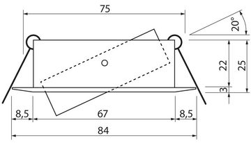 SEBSON LED Einbaustrahler Einbaustrahler Alu schwenkbar inkl. GU10 Fassung, Lochdurchmesser 75mm