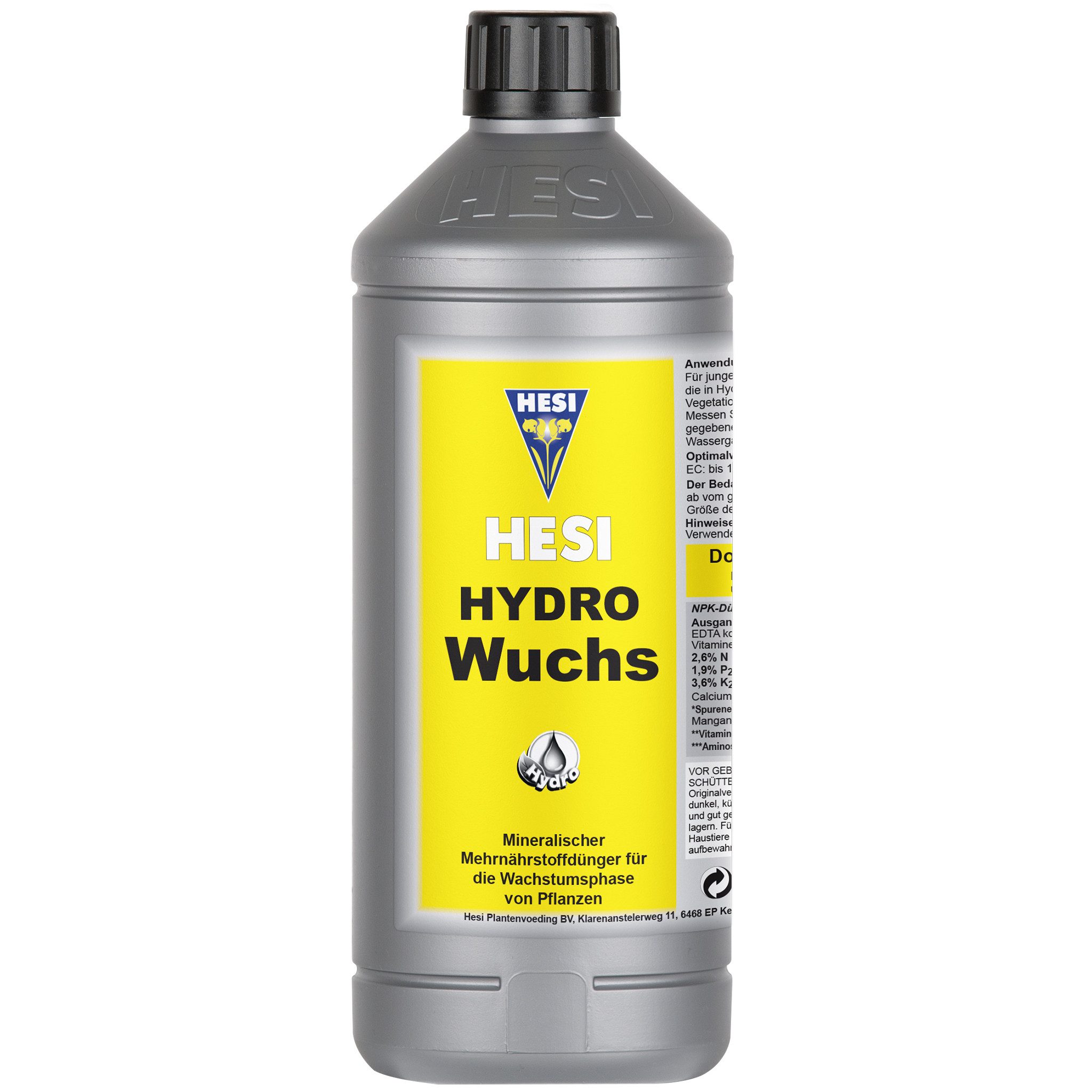 HESI Pflanzendünger HESI Hydro Wuchs 1 Liter Mineralischer Hydroponik Wachstumsdünger