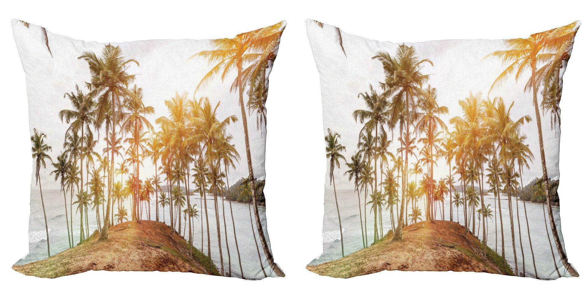 Kissenbezüge Modern Accent Doppelseitiger Digitaldruck, Abakuhaus (2 Stück), Fidschi Sunbeams Schlagen Sie eine Insel