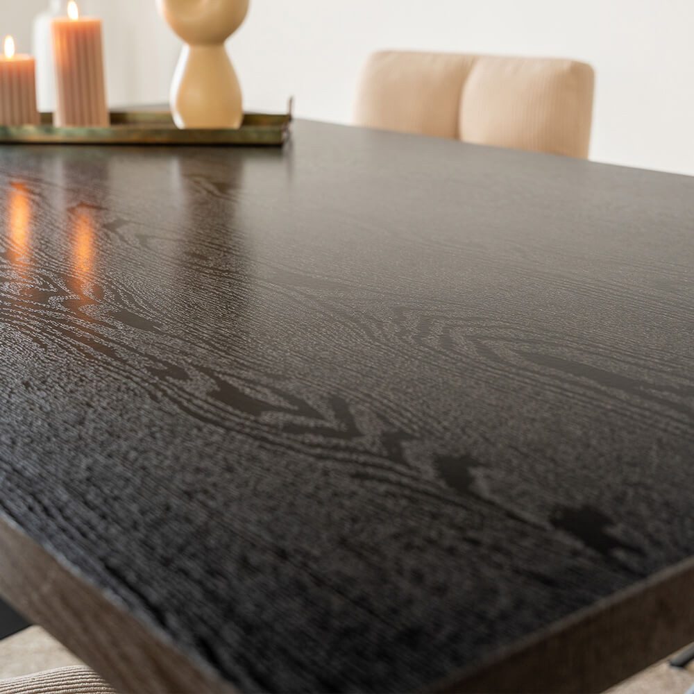 HOME DELUXE Esstisch AVENCIA inkl. Sternfuß 160 x 100 cm & 200 x 120 cm, mit schwarzem Metallgestell, Küchentisch, Esszimmer – Bild 5 von 5
