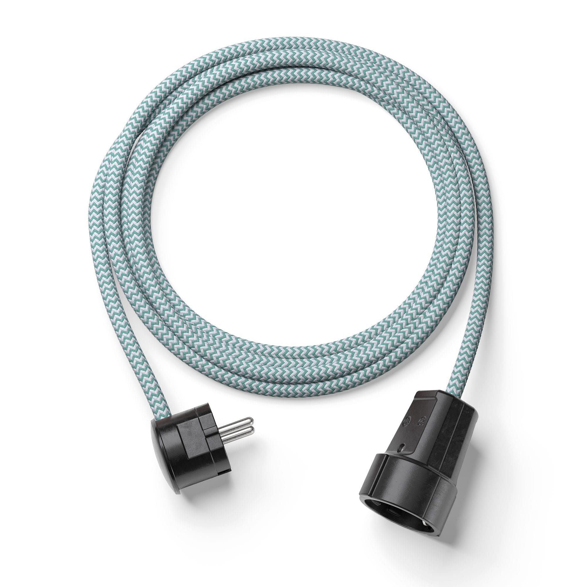 Relight Extend, Textilkabel-Verlängerung (Bakelit Optik) Verlängerungskabel, Typ F (Schuko), Typ F (Schuko), Stecker und Kupplung aus Duroplast (Bakelit-Optik)